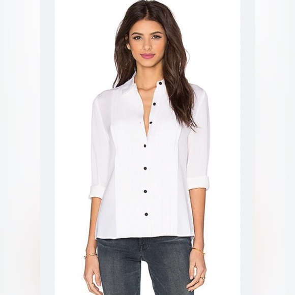 Frame Denim Tops - FRAME Denim Tuxedo Top  SIZE: SMALL